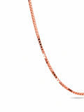 Silver Rose Gold Plated Box-Link Chain
