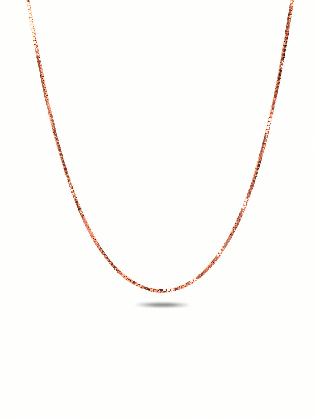 Silver Rose Gold Plated Box-Link Chain