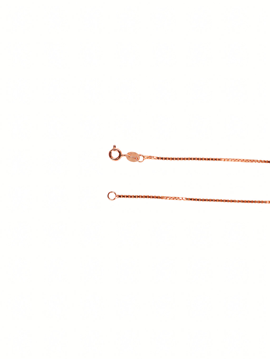 Silver Rose Gold Plated Box-Link Chain