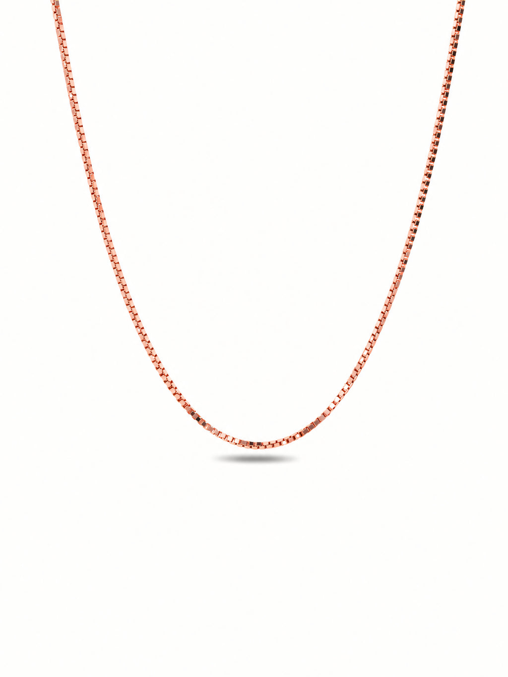 Silver Rose Gold Plated Box-Link Chain