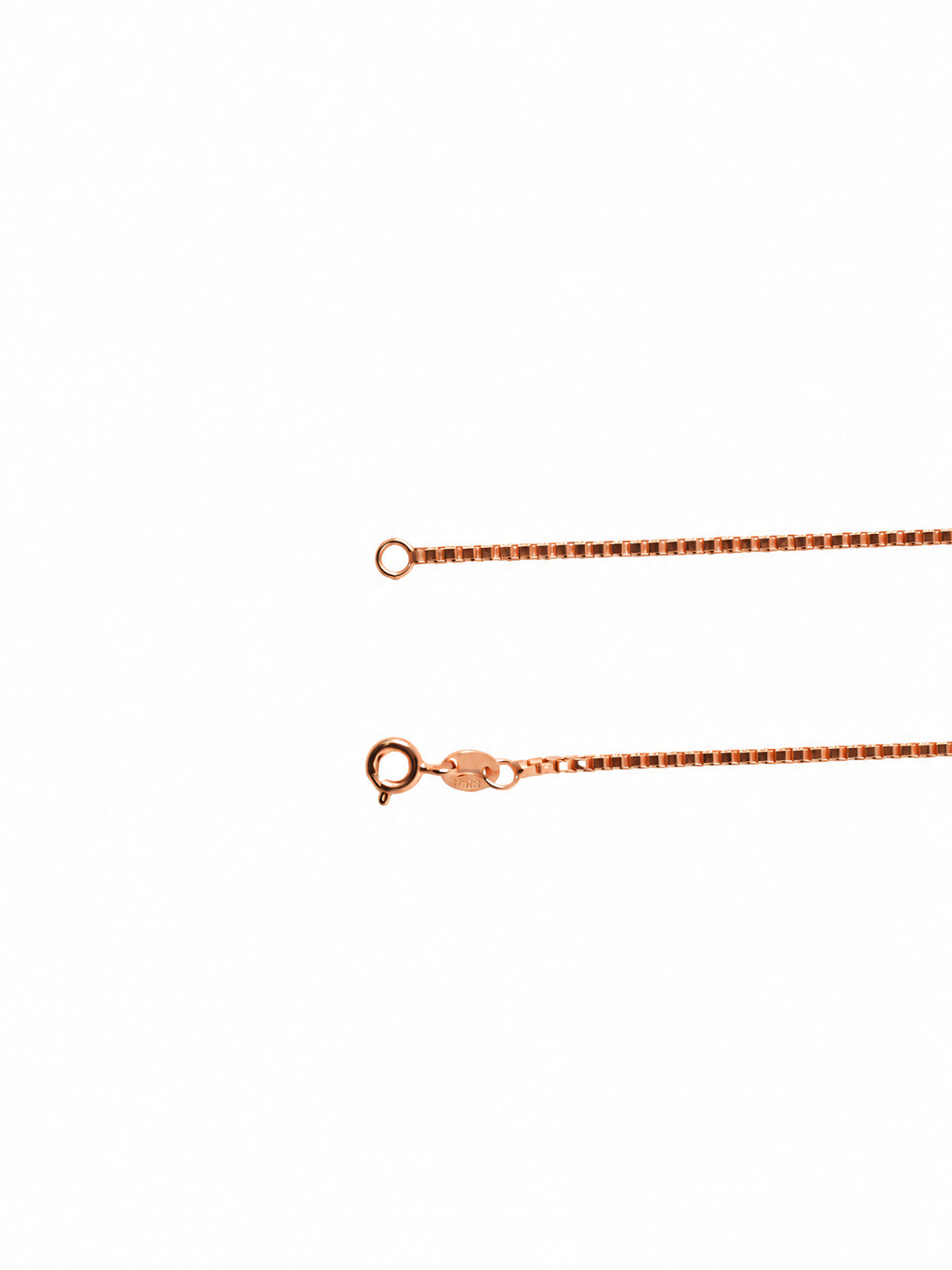 Silver Rose Gold Plated Box-Link Chain