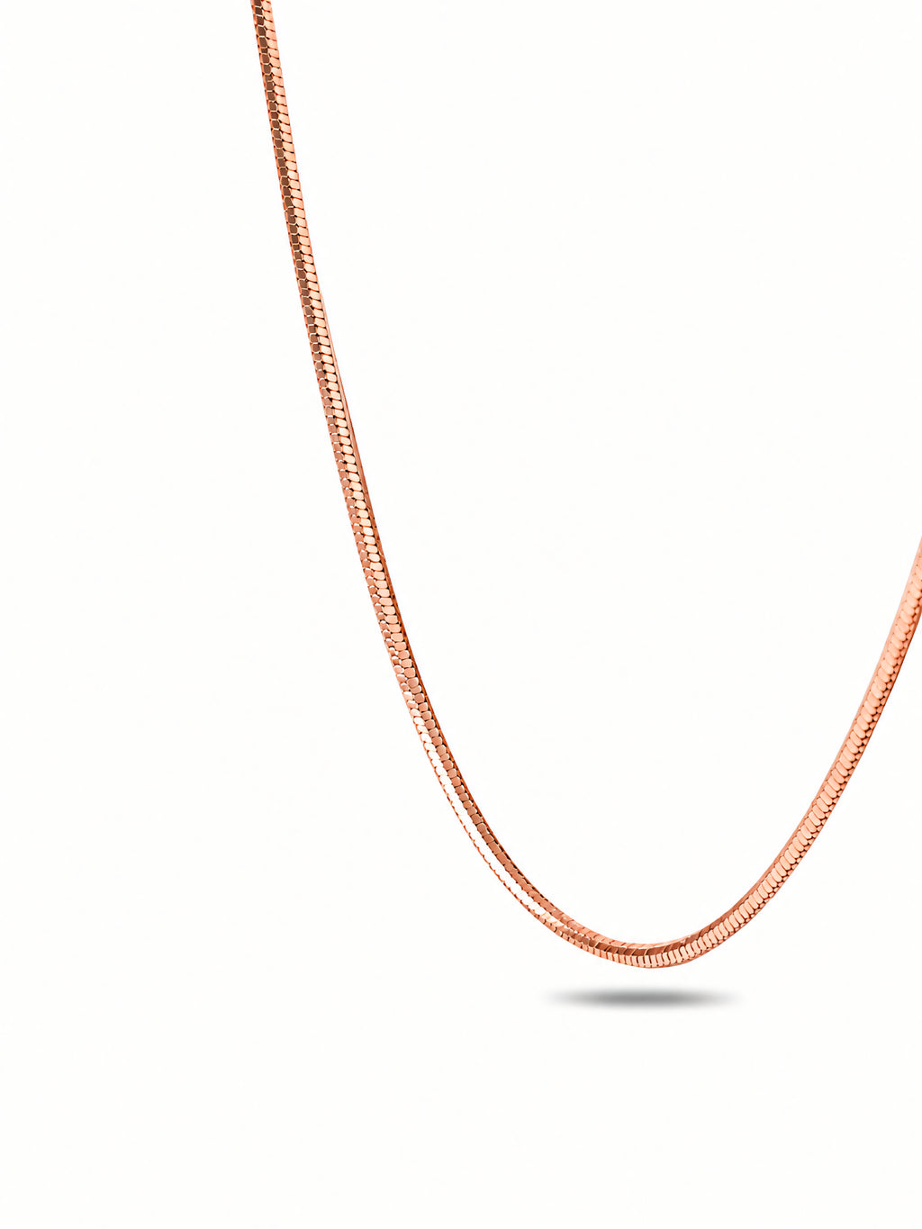 Silver Rose Gold Plated Snake Chain