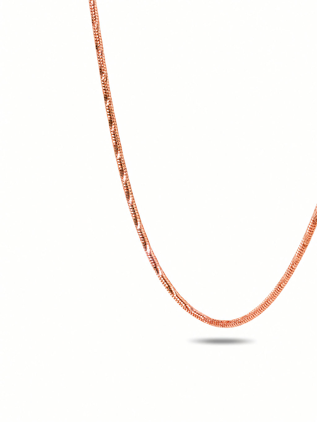 Silver Rose Gold Plated Snake Chain