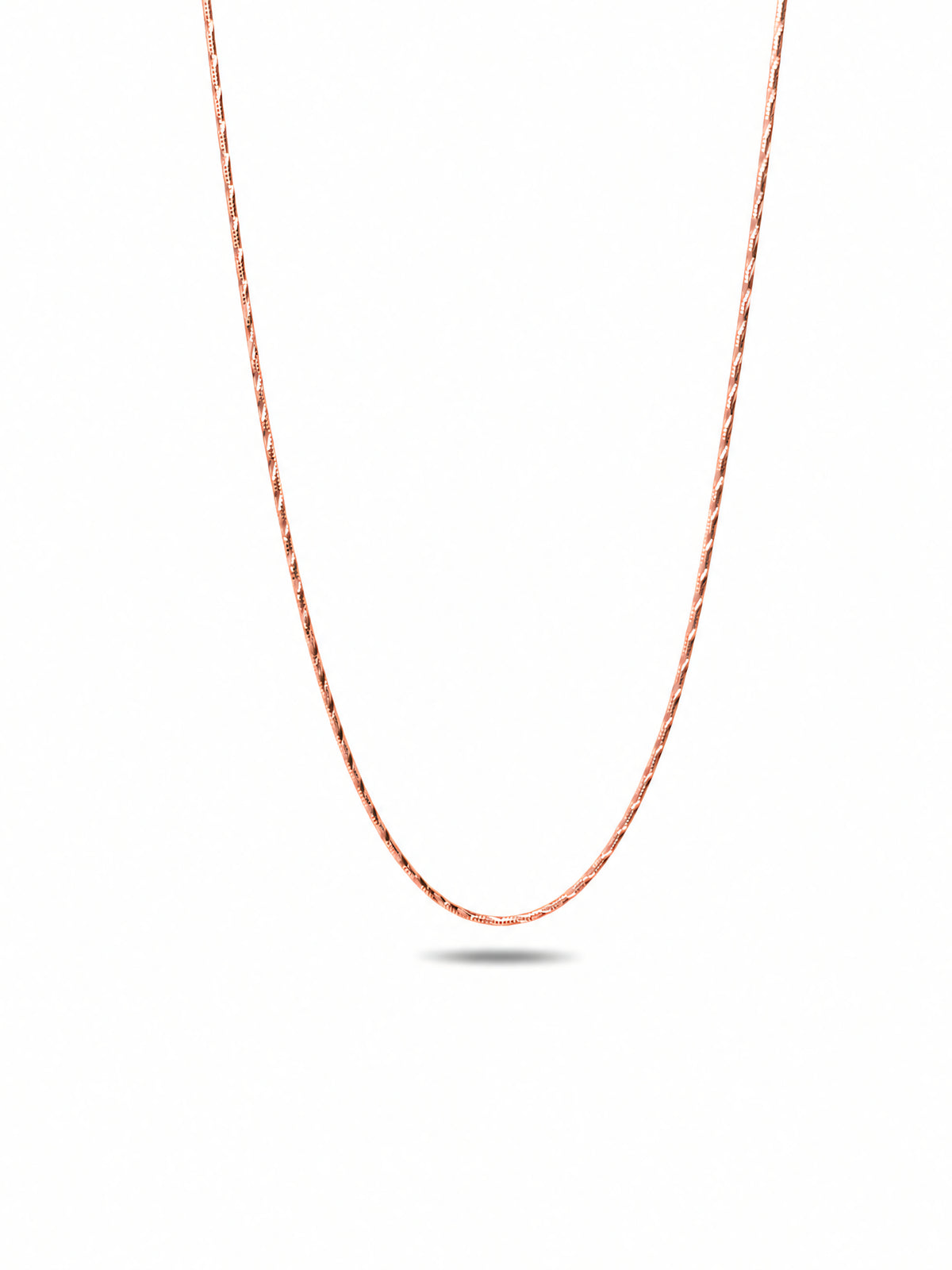 Silver Rose Gold Plated Textured Chain