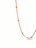 Silver Rose Gold Plated Beaded Box Chain