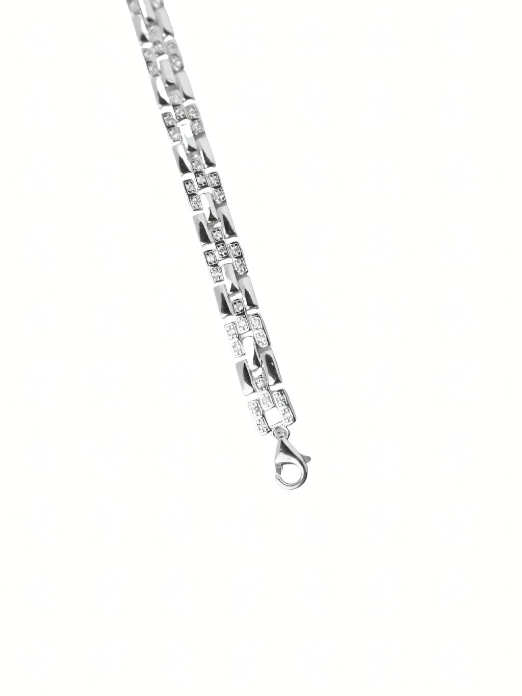 Silver Geometric Link Bracelet