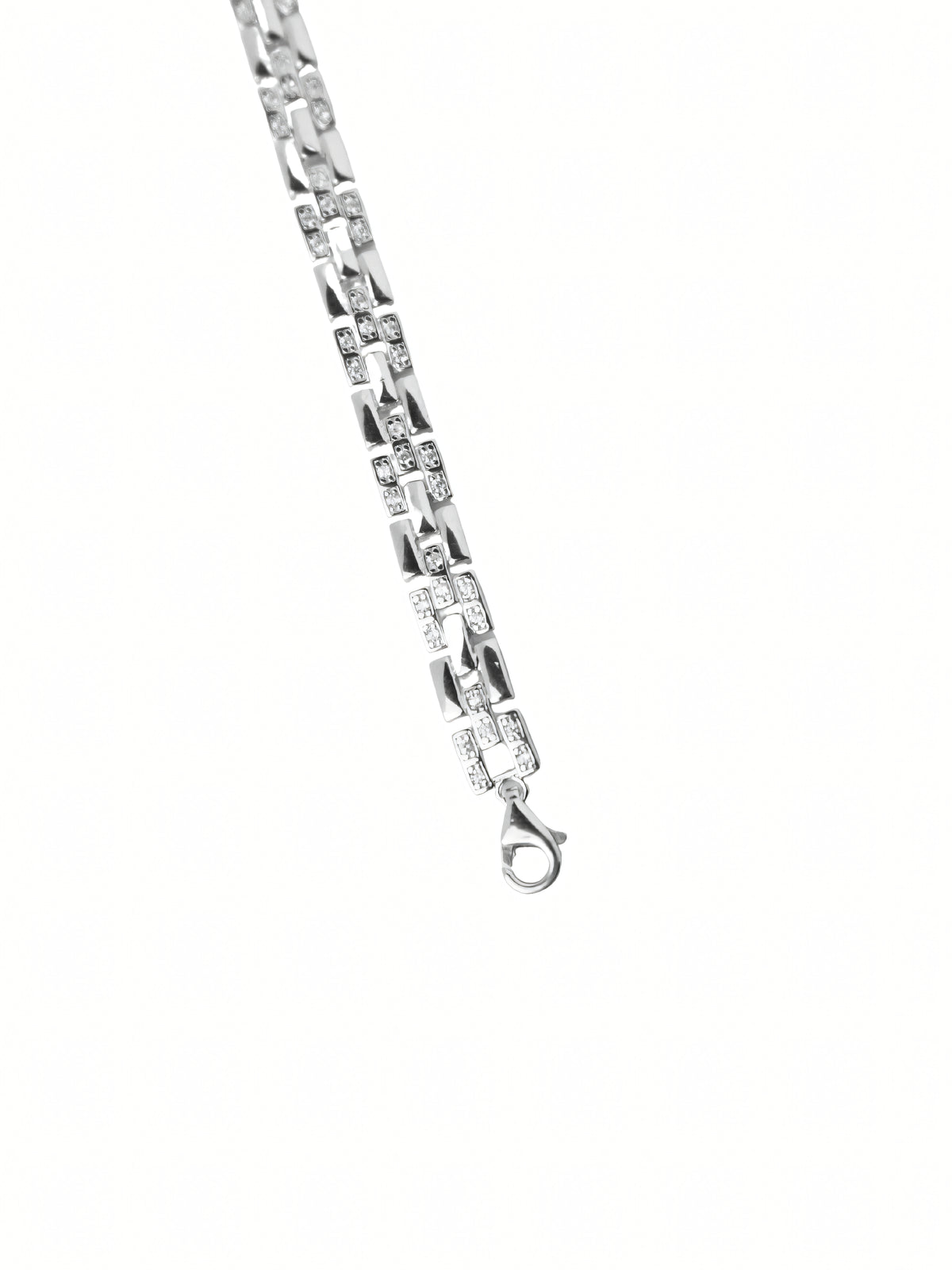 Silver Geometric Link Bracelet