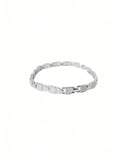 Silver CZ Link Bracelet