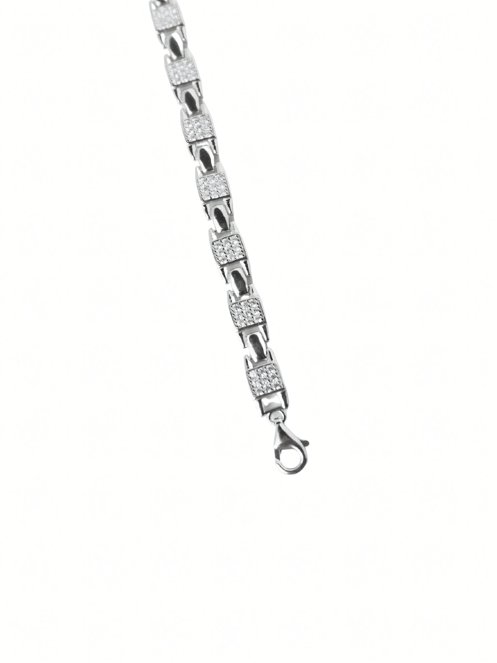 Silver CZ Link Bracelet