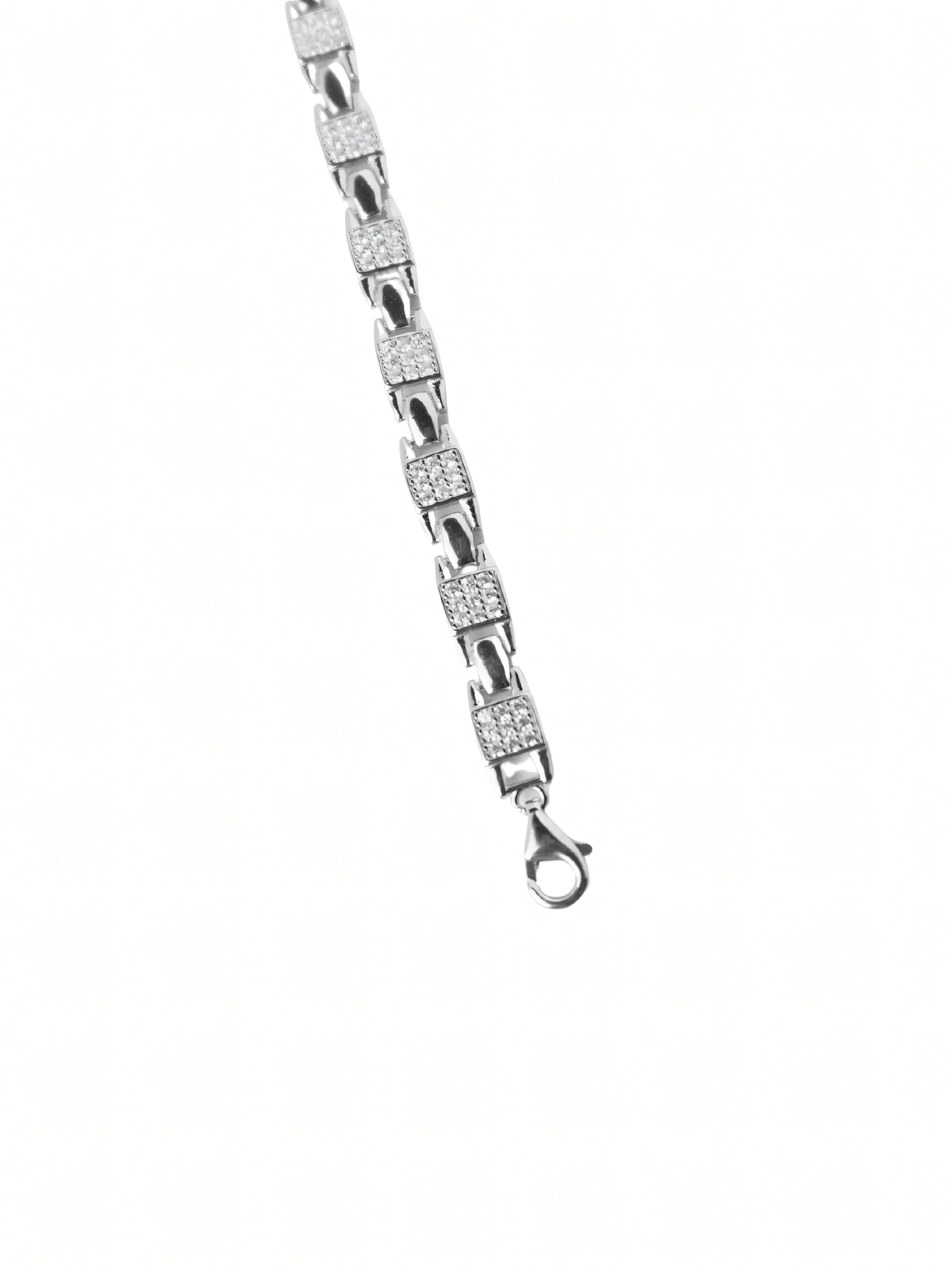 Silver CZ Link Bracelet