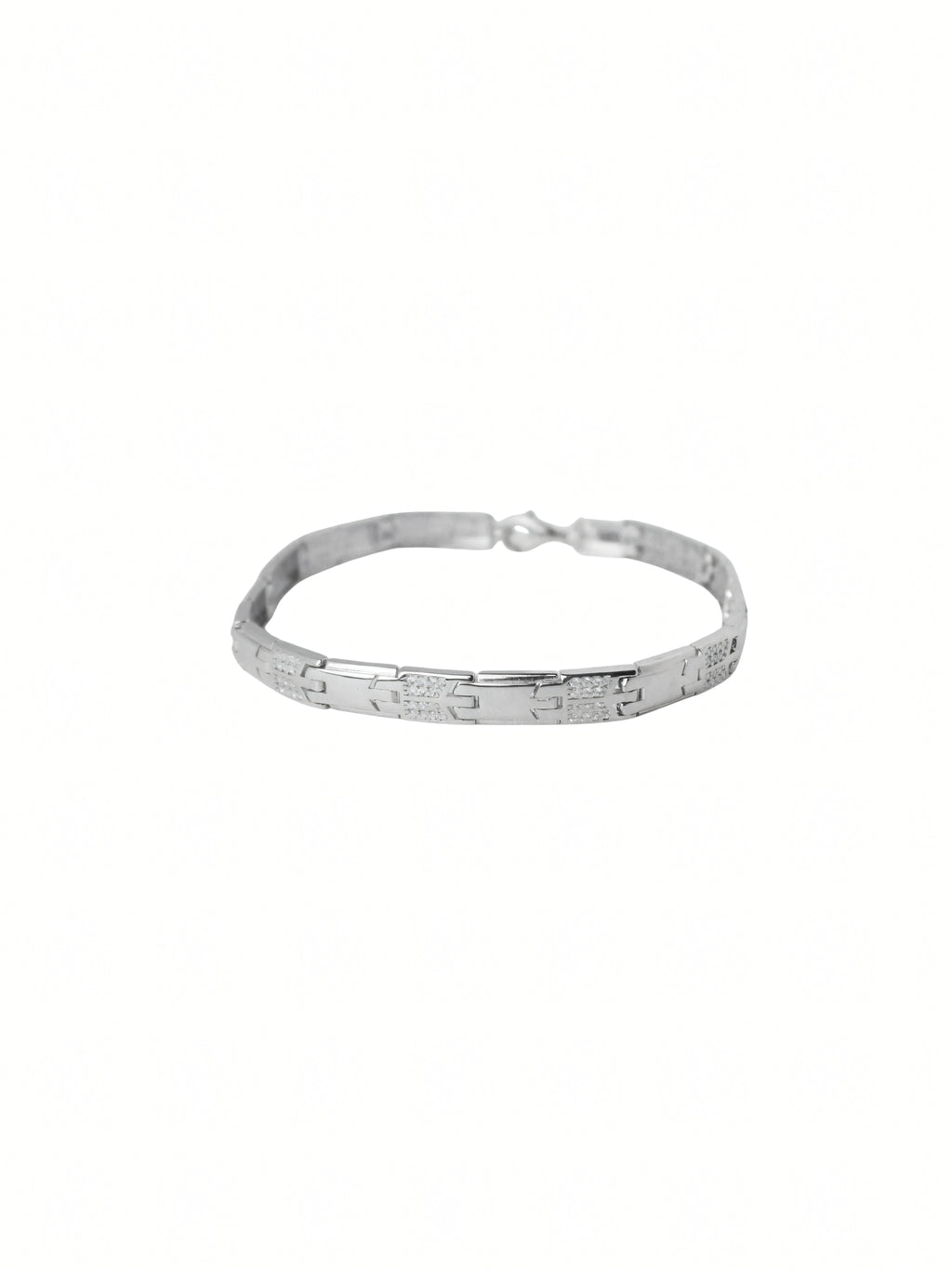 Silver Rectangular CZ Bracelet