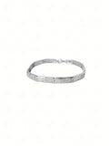 Silver Rectangular CZ Bracelet