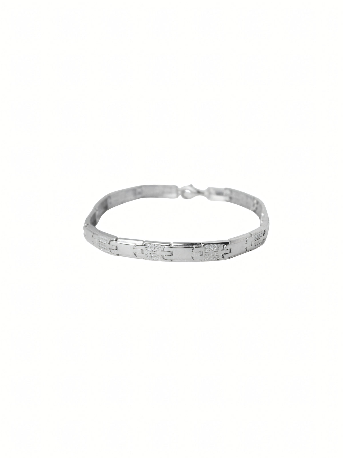 Silver Rectangular CZ Bracelet