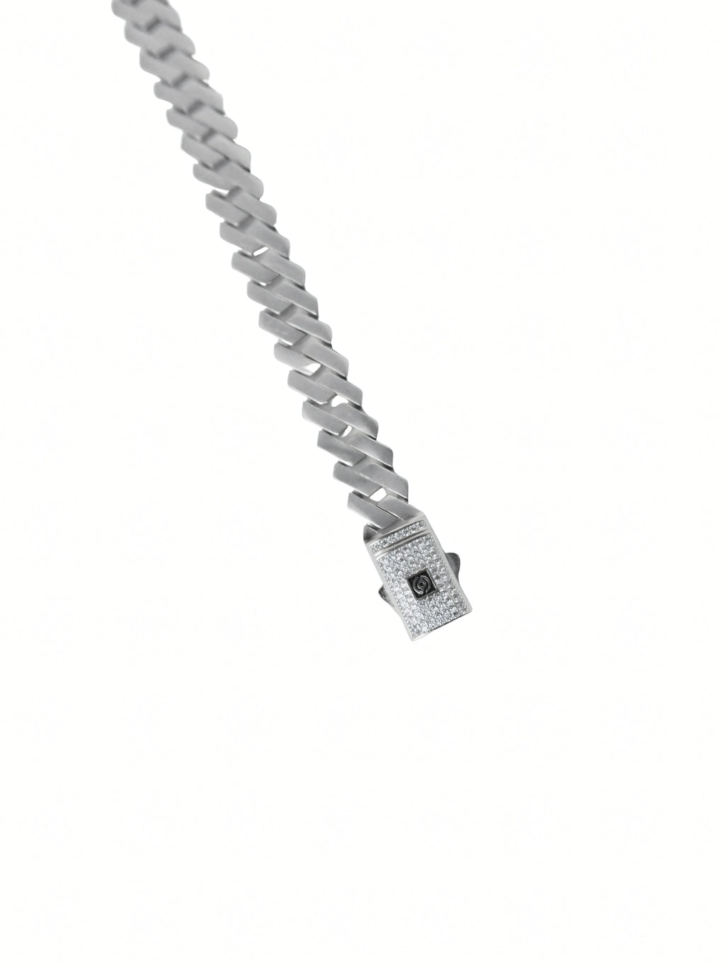 Silver Interlock Cuban Bracelet