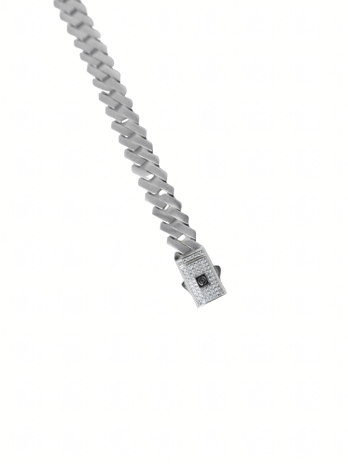 Silver Interlock Cuban Bracelet