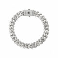 Silver Interlock Cuban Bracelet