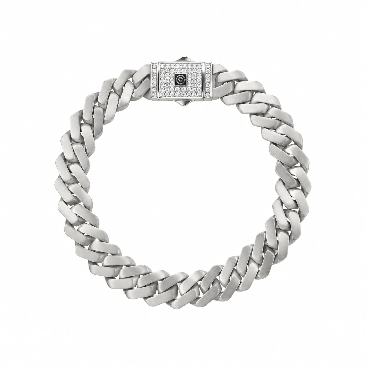 Silver Interlock Cuban Bracelet
