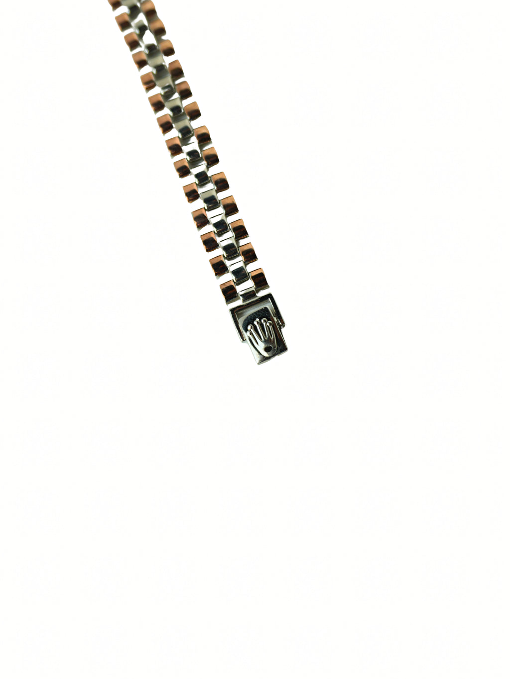Silver Two-Tone Link Bracelet