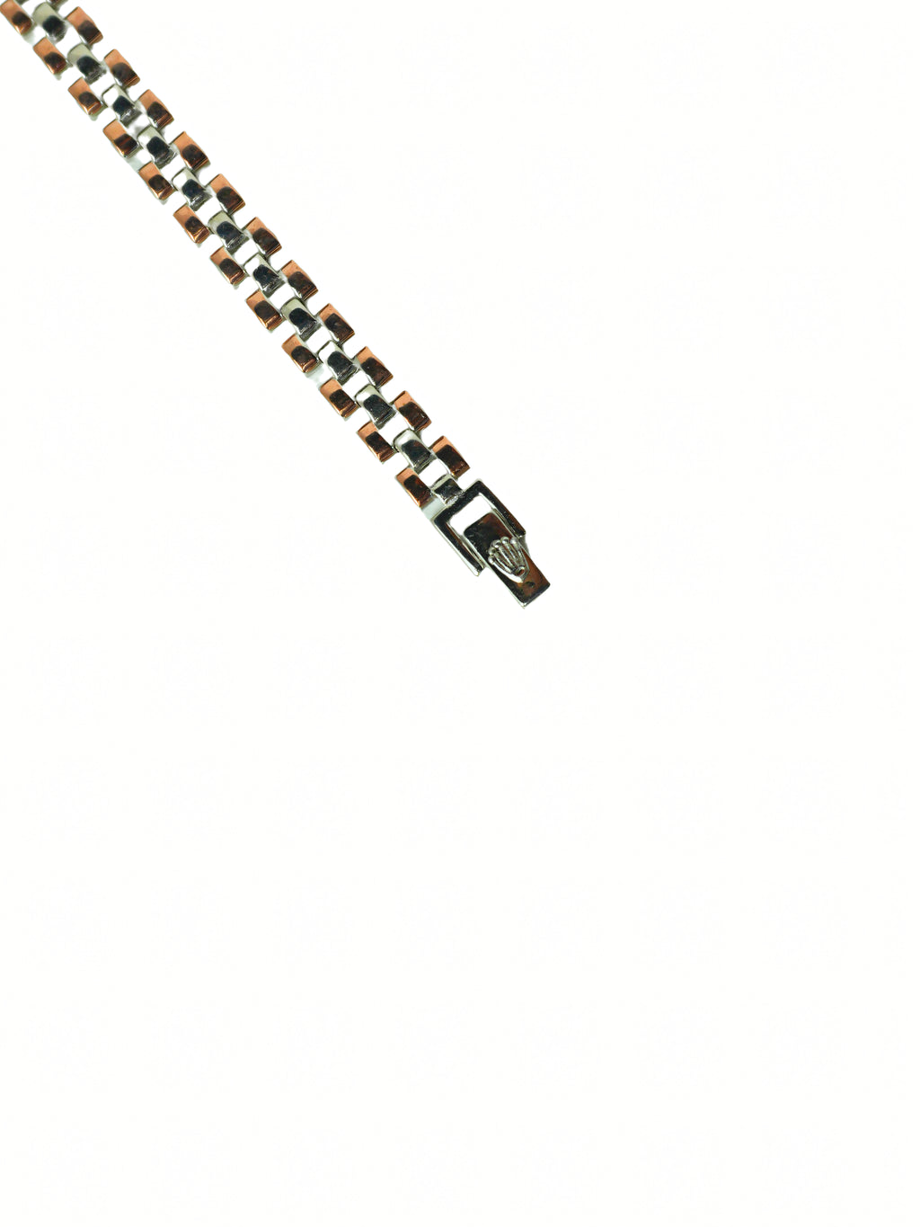 Silver Two-Tone Link Bracelet
