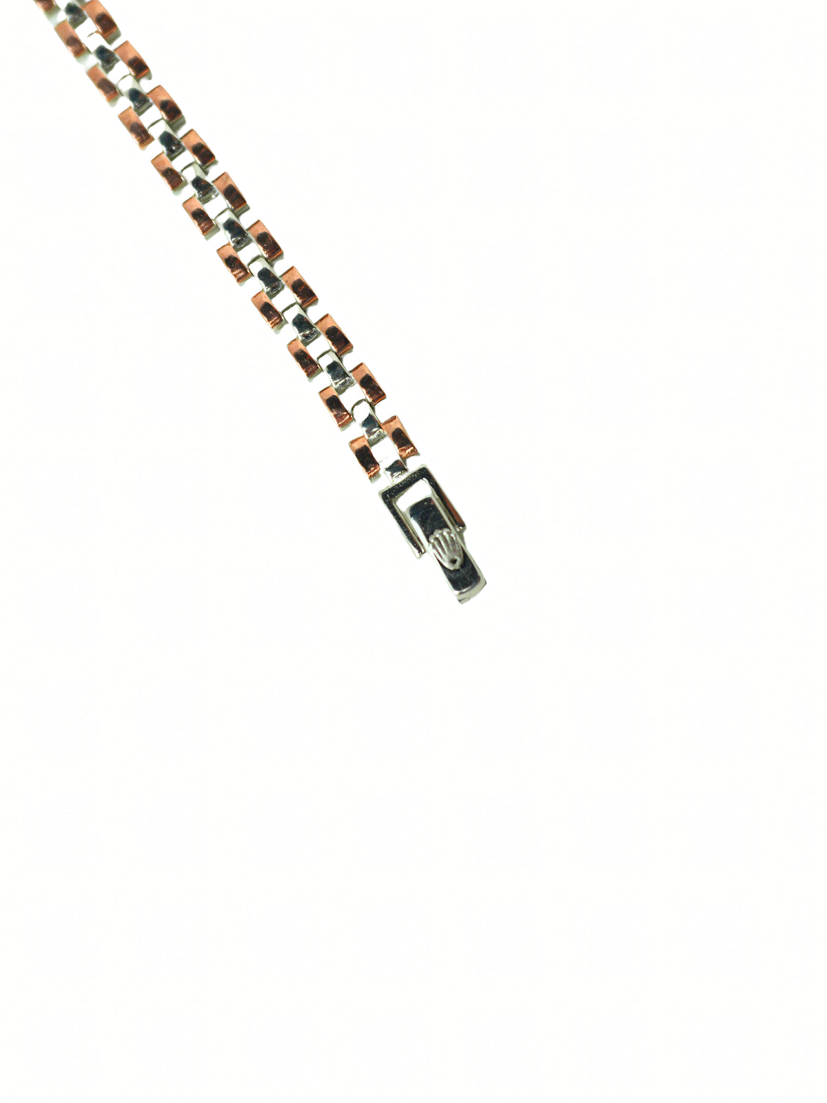 Silver Two-Tone Link Bracelet
