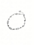 Silver Rectangular CZ Bracelet