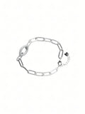 Silver Oval Link Bracelet