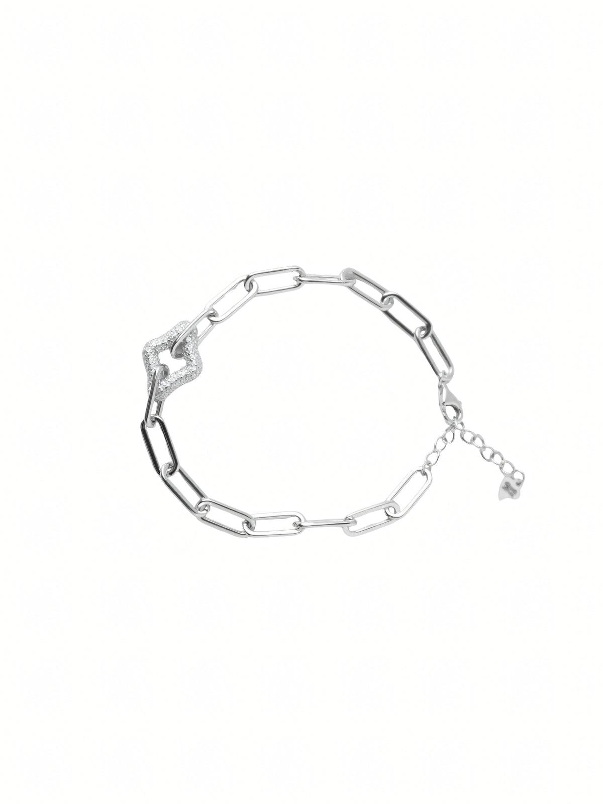 Silver Paperclip Bracelet