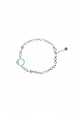 Silver Turquoise Flower Bracelet