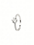Prisha Pavé Solitaire Ring