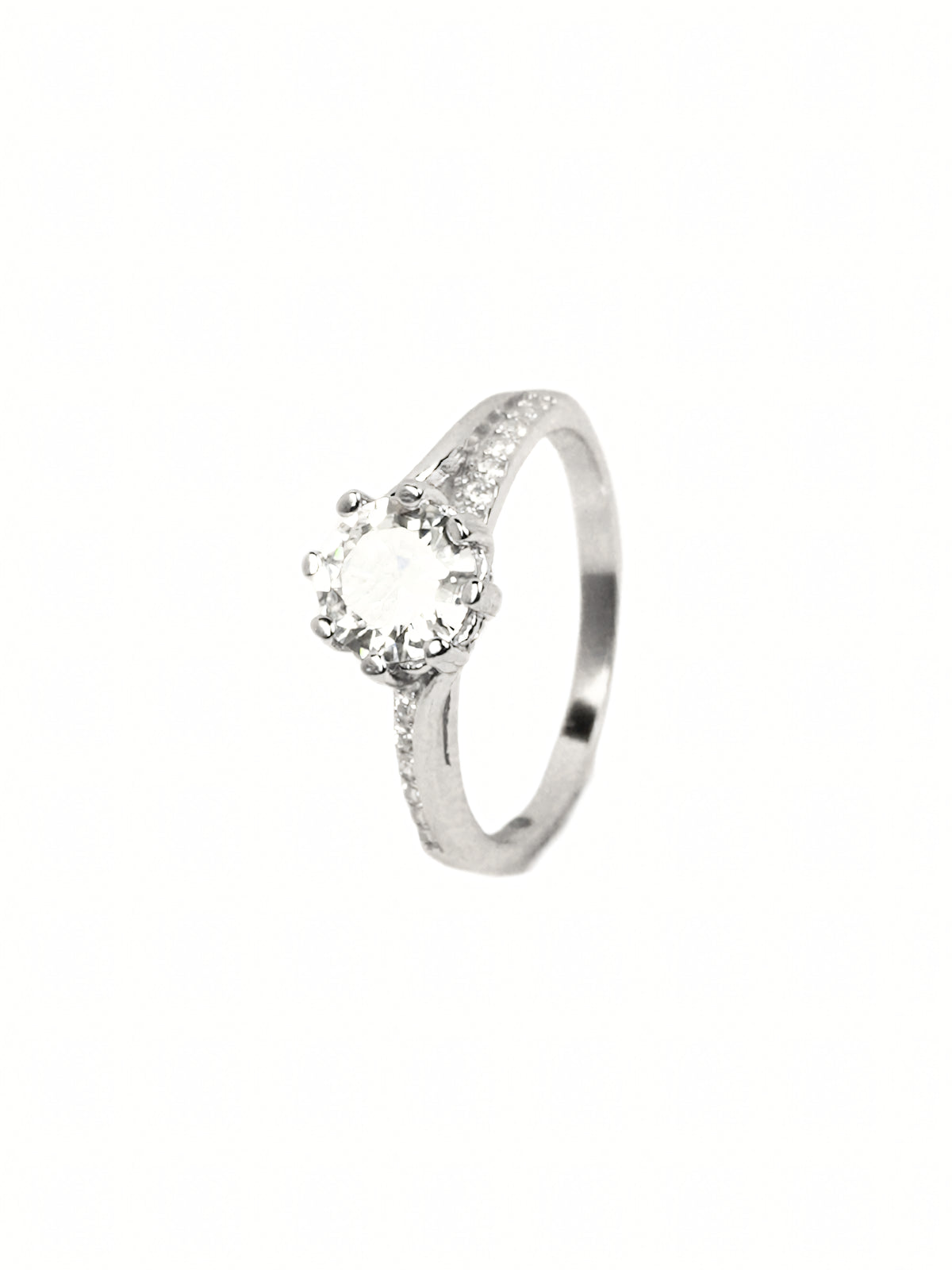 Sara Pavé Solitaire Ring