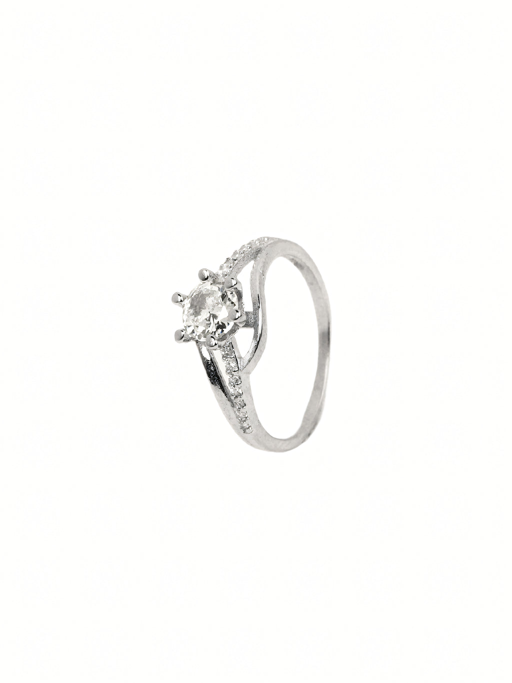 Tara Pavé Solitaire Ring