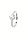 Solitaire Pavé Ring