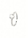 Trisha Pavé Solitaire Ring