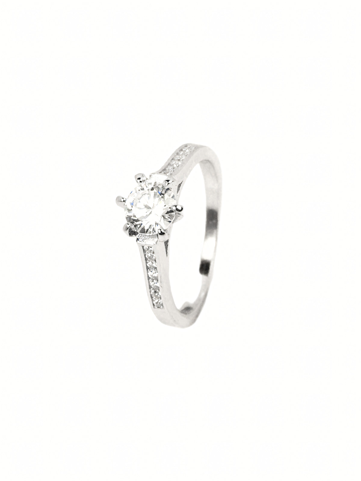 Vanya Pavé Solitaire Ring