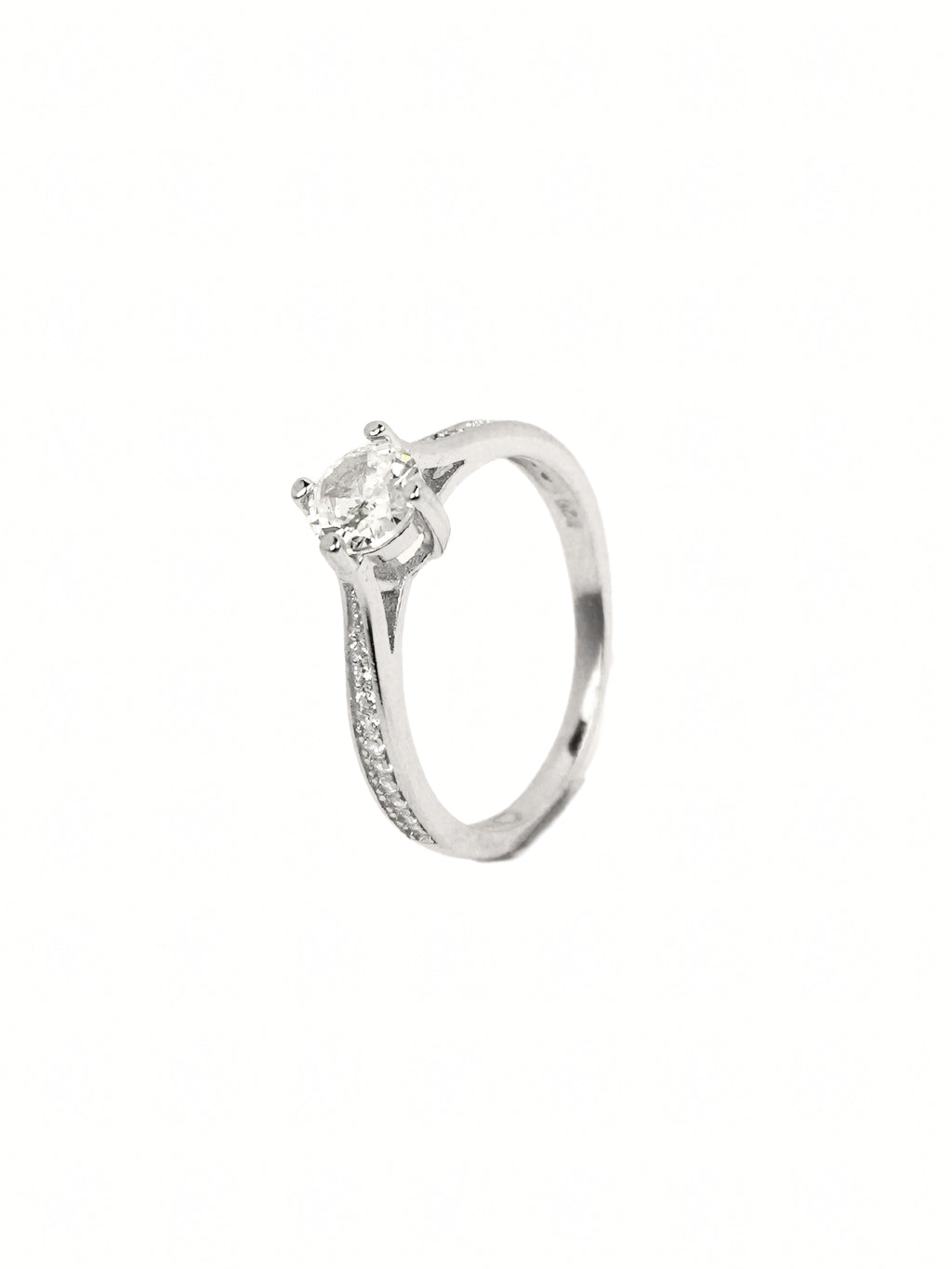 Zara Pavé Solitaire Ring