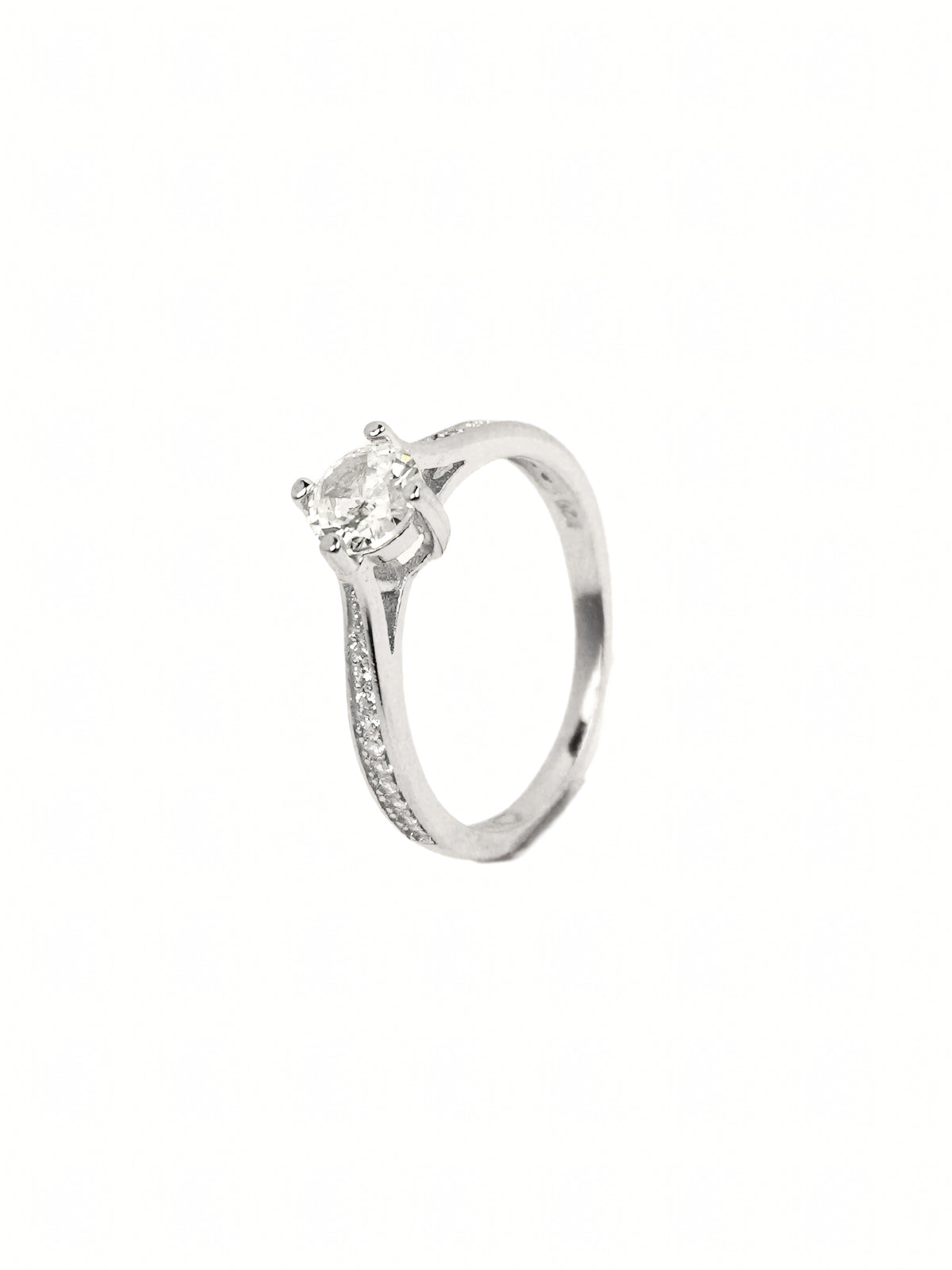 Zara Pavé Solitaire Ring