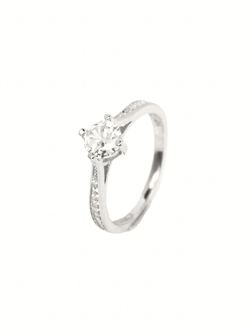 Zara Pavé Solitaire Ring