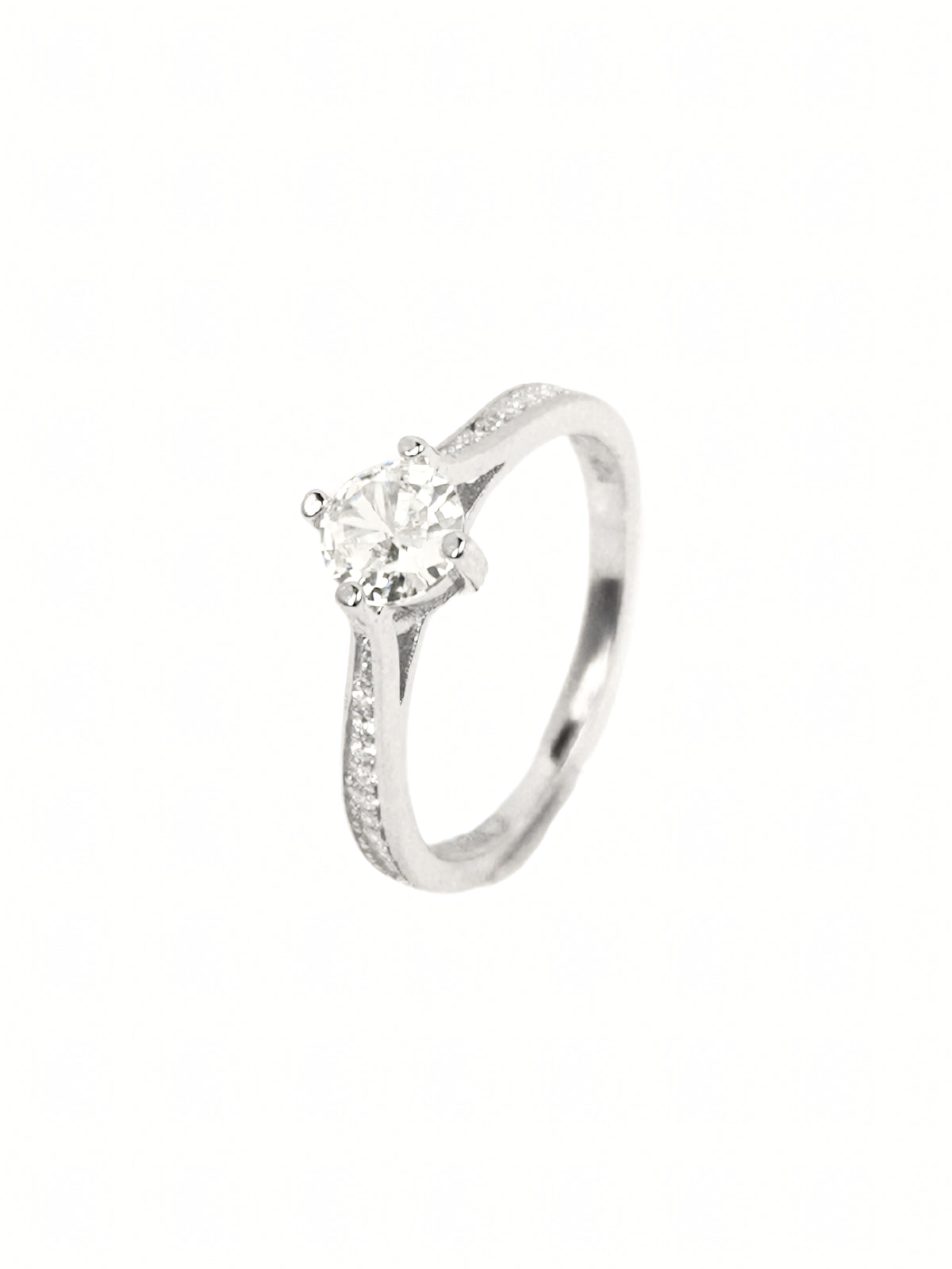 Zara Pavé Solitaire Ring