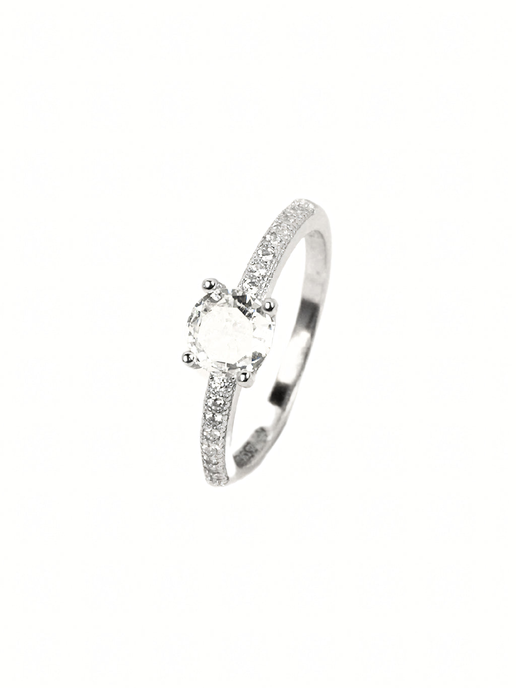Advika Pavé Solitaire Ring