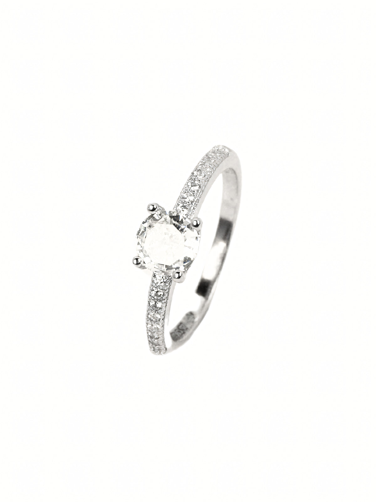 Advika Pavé Solitaire Ring