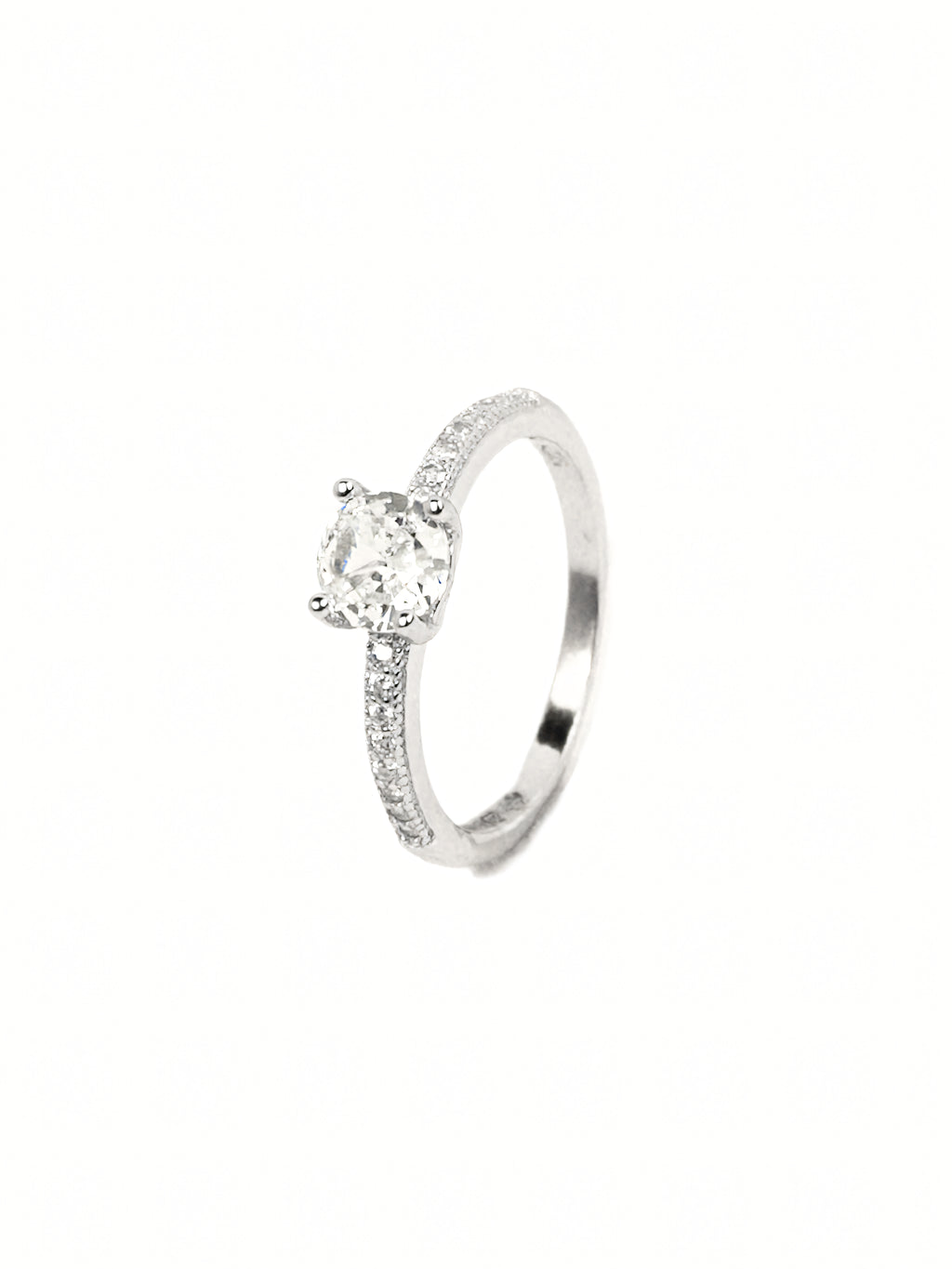 Advika Pavé Solitaire Ring