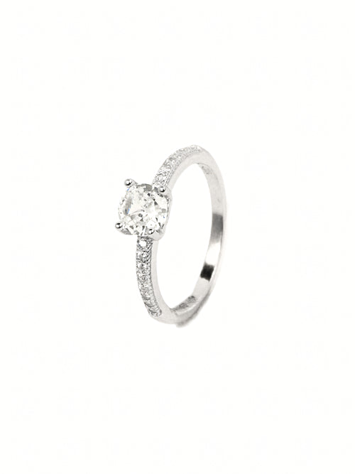 Advika Pavé Solitaire Ring