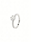 Akira Pavé Solitaire Ring