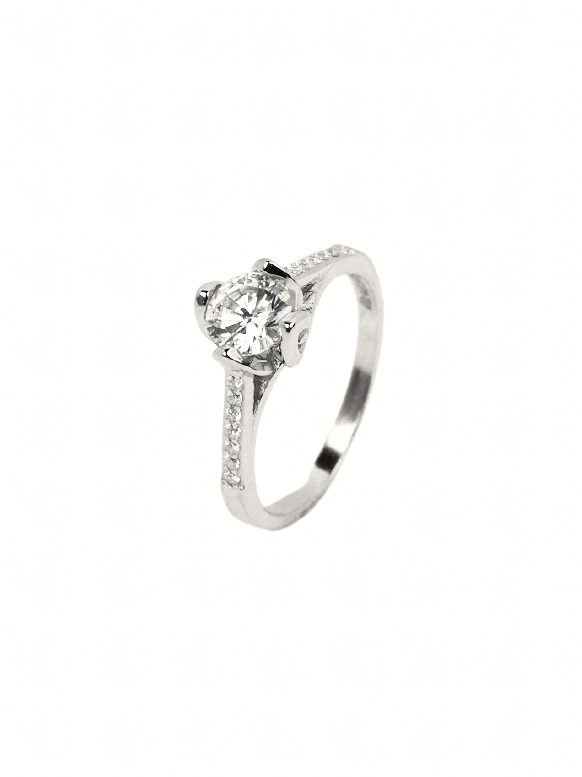 Amara Pavé Solitaire Ring