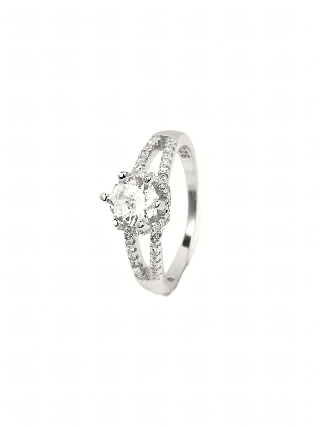 Anahita Pavé Solitaire Ring