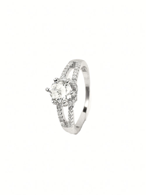 Anahita Pavé Solitaire Ring