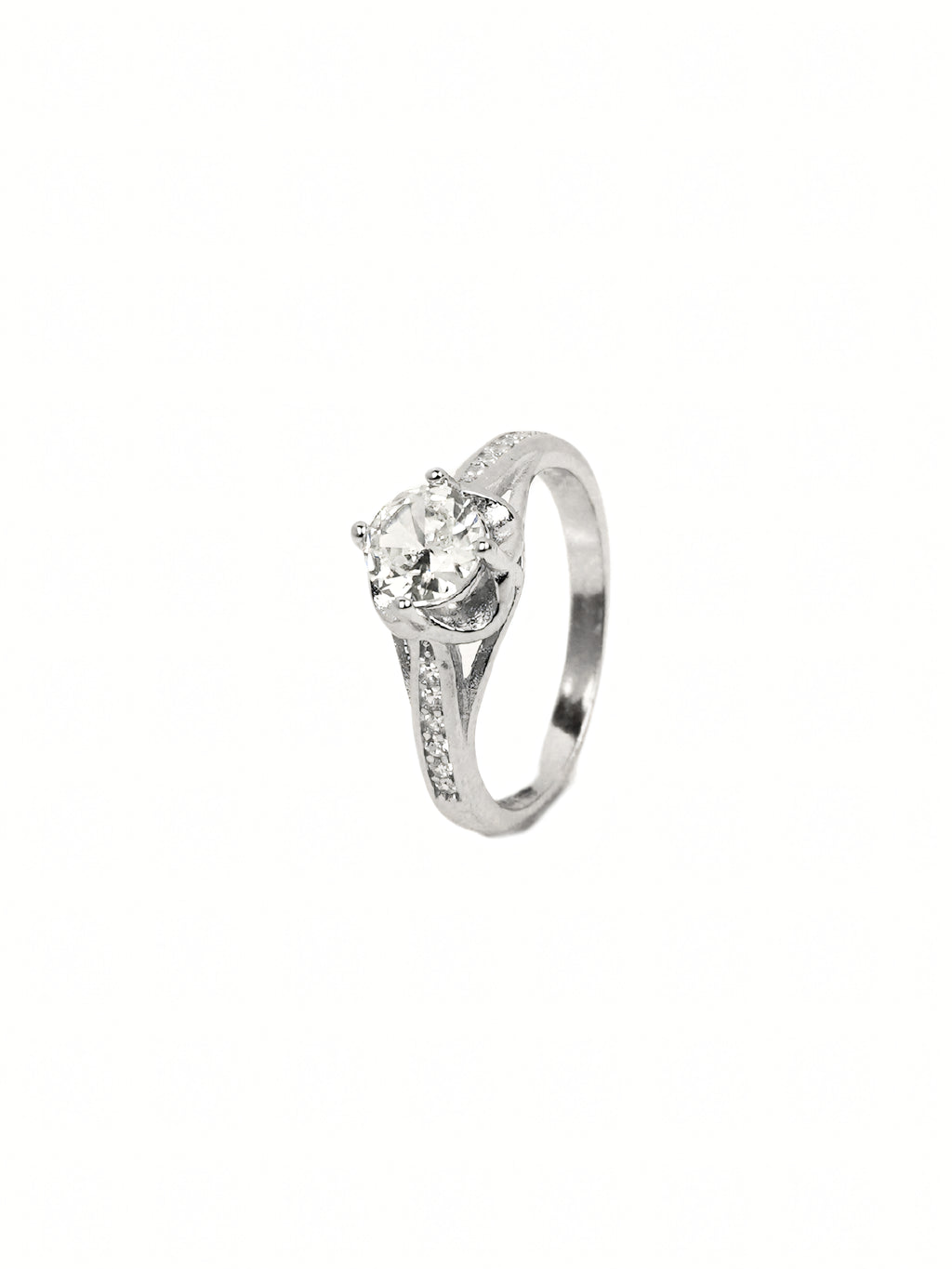 Arya Pavé Solitaire Ring