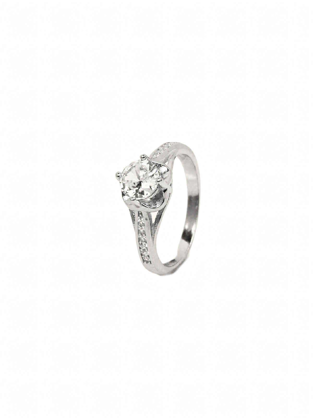 Arya Pavé Solitaire Ring
