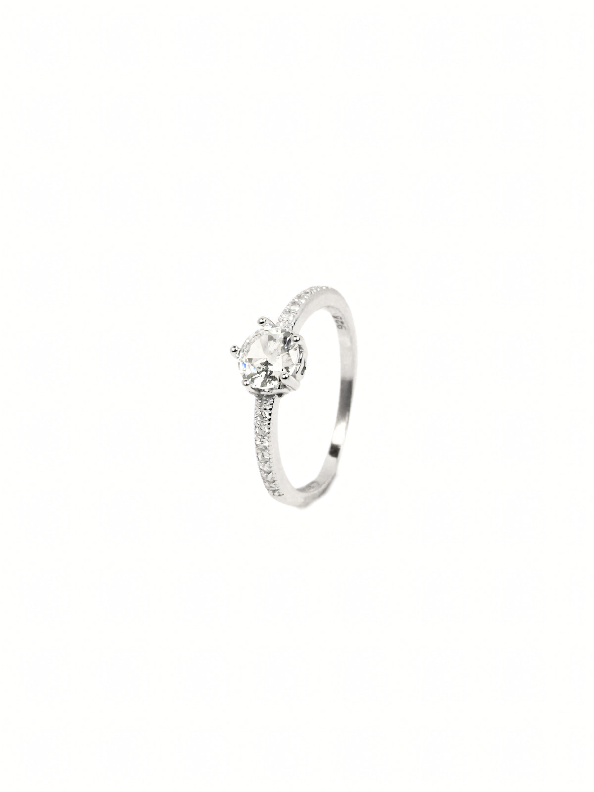 Ashna Pavé Solitaire Ring