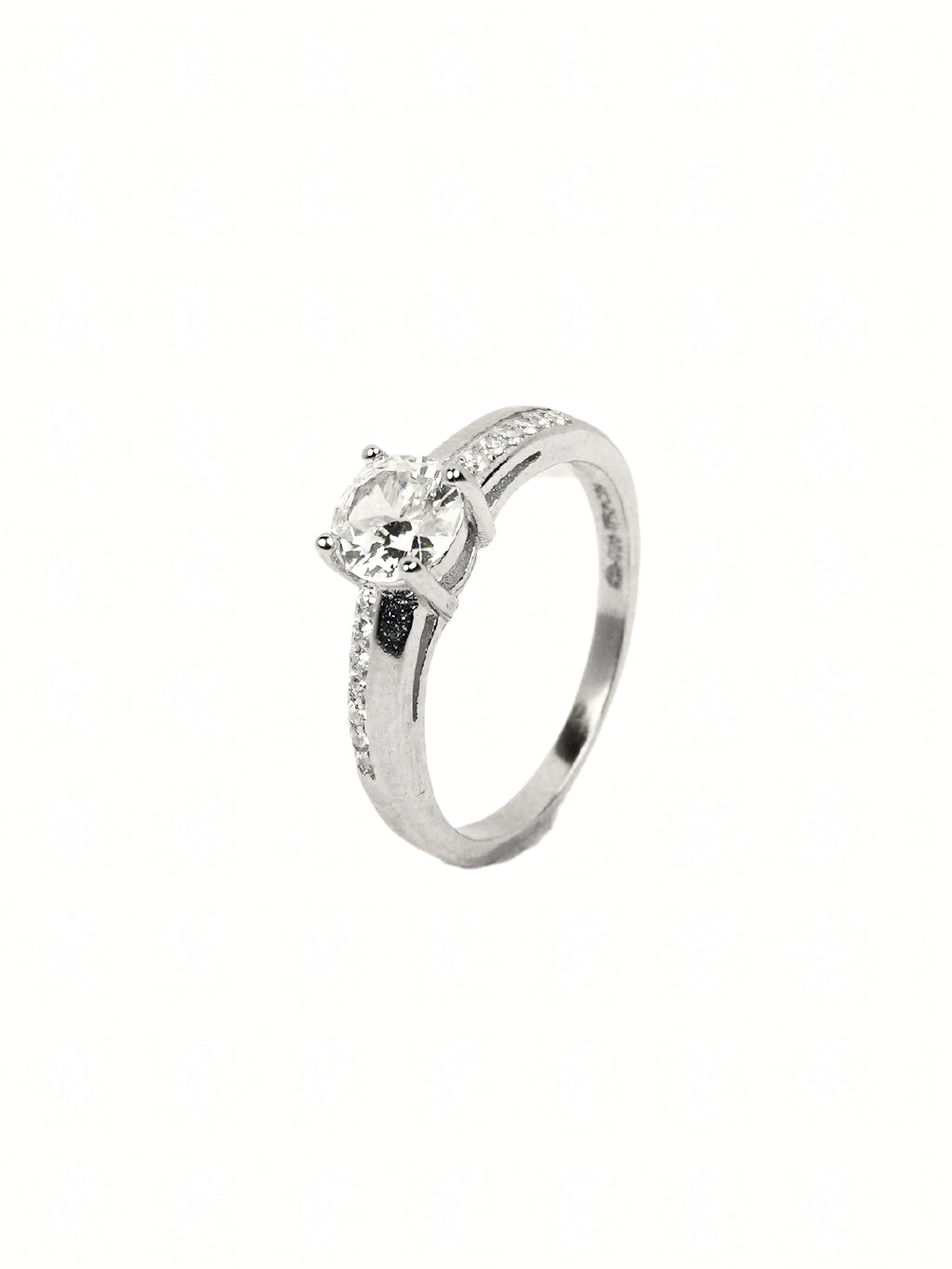 Disha Pavé Solitaire Ring